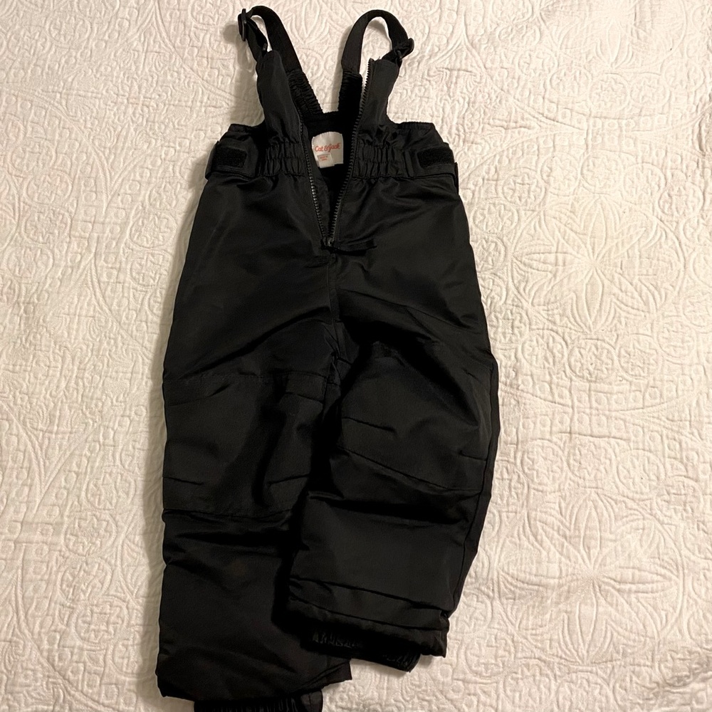NWOT 2T Black Snow Bibs